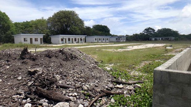 The field in Nauru where tents to house as many as 500 asylum seekers will be built by the end of September.