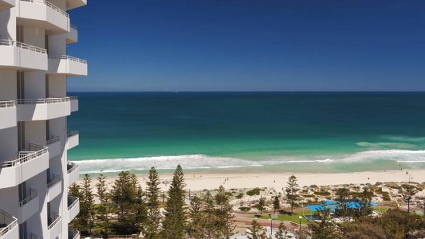 Facelift: The view over  Scarborough's  beachfront from the Rendezvous Grand.