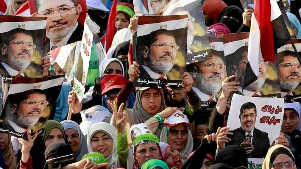 Egyptian supporters of ousted president Mohamed Mursi.
