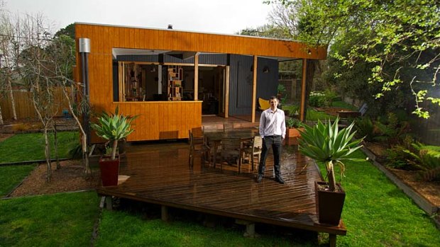 Award-winning designer Sven Maxa, at his Nunawading home, which was designed using energy-efficient measures.