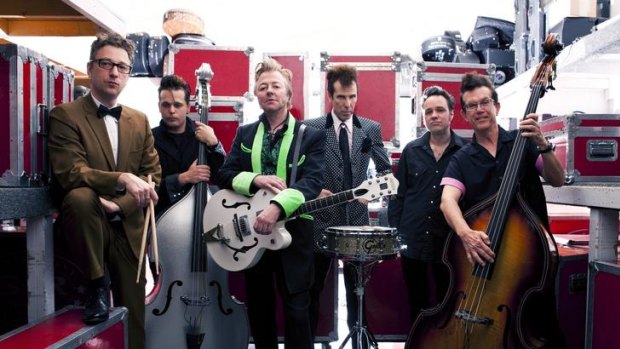 Brian Setzer (with Rockabilly Riot) plays ''a music that was never even popular in the '50s''.