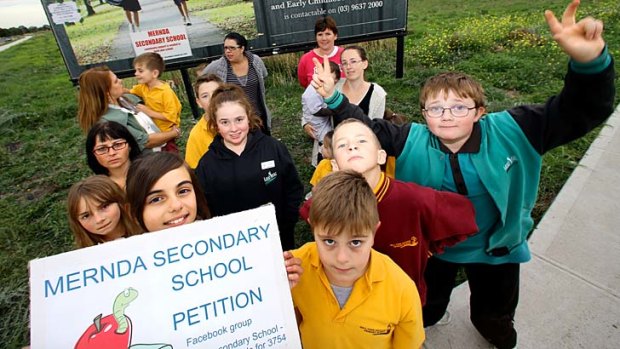 Families will rally for a new secondary school in Mernda in Melbourne's north.