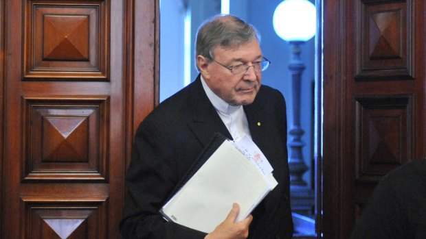 Cardinal George Pell at the Victorian inquiry into child abuse.
