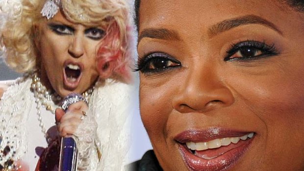 Oprah Winfrey remained the entertainment world's top woman earner, but Lady Gaga is catching up.