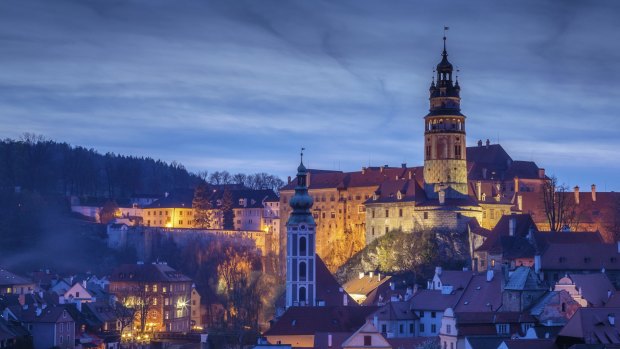 Cesky Krumlov at dusk