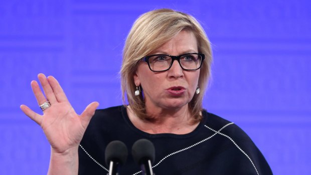 Rosie Batty, 2015 Australian of the Year, addresses the National Press Club of Australia in June. 