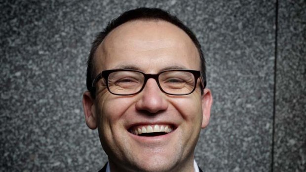 Parallel vision ... Greens MP Adam Bandt is calling on the ACTU for support.