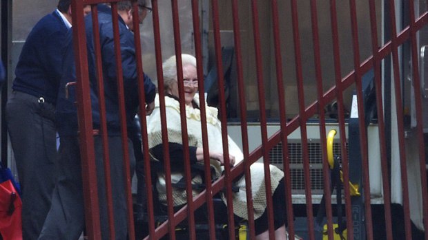 Gangland matriarch Judy Moran cut a sorry figure before she was sentenced in the Supreme Court  to 26 years' jail yesterday.
