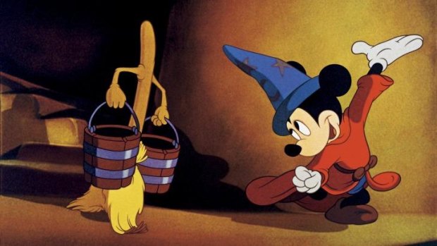 Listen closely: Mickey Mouse in Fantasia: Music Evolved.