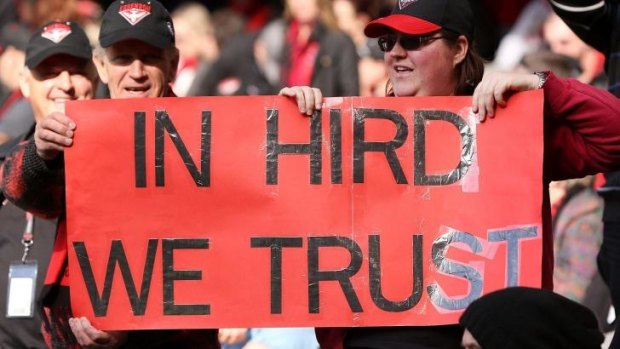 Fans like these have slowly disappeared as Hird continues to battle the AFL and ASADA.
