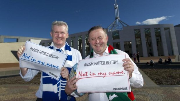 Labor frontbenchers Tony Burke and Anthony Albanese back the "Not in my Name" campaign.