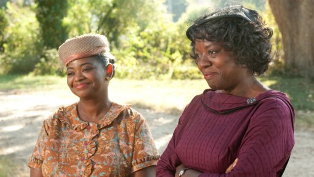 As Minny and Aibileen, Octavia Spencer (left) and lead actress Viola Davis star as two maids in search of a storyteller in Tate Taylor's hit civil rights-era melodrama <i>The Help</i>.