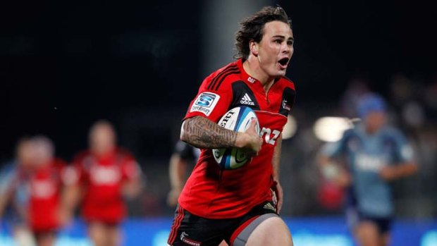 A cut above ...  Zac Guildford runs in to heap more misery on the Blues.