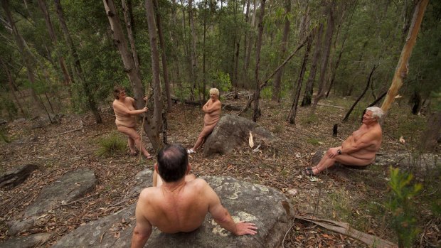 Members of the Campbelltown Heritage Nudist Club on their property at Minto Heights. The club is the oldest established nudist club in Australia and they are looking for new members.
22nd November 2015
Photo: Wolter Peeters
The Sydney Morning Herald