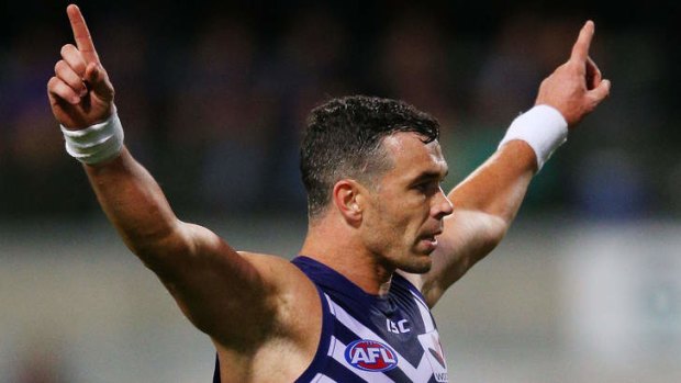 Dockers tagger Ryan Crowley was booed by Hawks fans during the grand final parade..