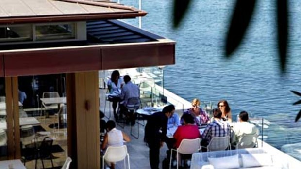 Patrons enjoy the waterfront experience at Manly Pavilion.