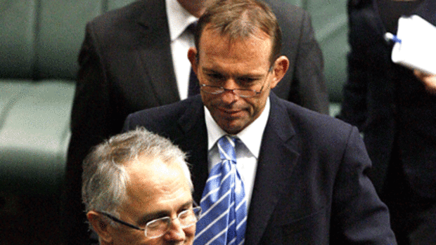 Blast ... Malcolm Turnbull and Tony Abbott in happier times.