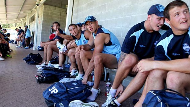 Blues in waiting ... the NSW Origin academy players.