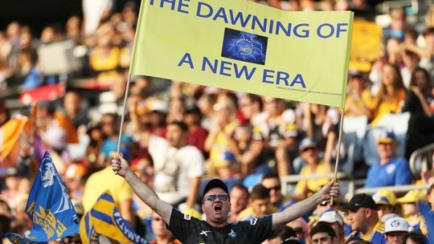 Start of things to come? The NRL's decision to separate the two sets of fans worked wonders for the atmosphere at Monday's Parramatta-Wests Tigers game at ANZ Stadium.