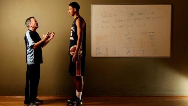 High hopes: Ben Simmons with  coach Kevin Goorjian.