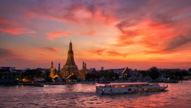 Chao Phraya River, in the heart of the city.