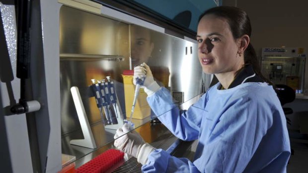 Michelle Gahan, an assistant professor of forensic studies at the University of Canberra, is trying to develop a test for genetic doping agents.