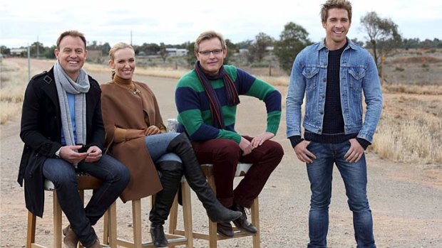 Judging outback style. From left: Jason Donovan, Toni Collette, Stephen Elliot and Hugh Sheridan, <i>I Will Survive</i>.