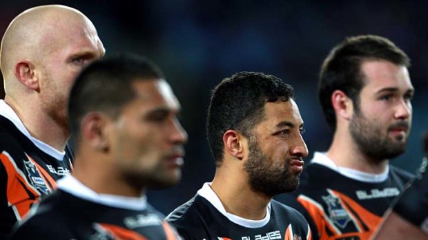 Eyes of the Tigers ... Wests and the Brisbane Broncos are the clubs most at risk of missing out in September.