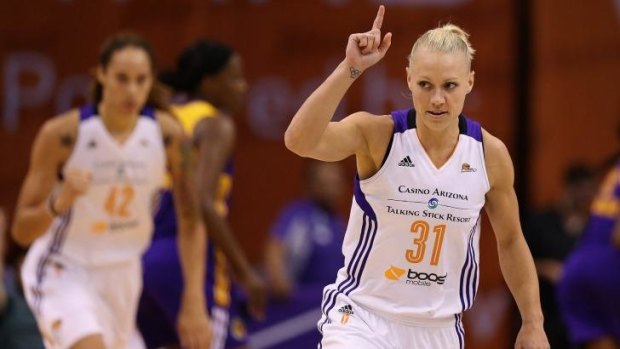 Focused: Erin Phillips of the Phoenix Mercury, has the WNBA Championship in her sights.