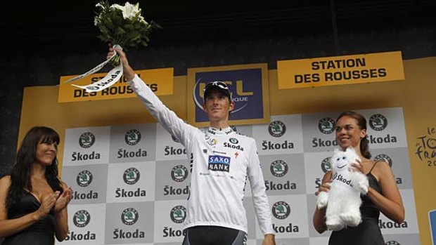 Andy Schleck has claimed the white jersey as the Tour's best young rider.