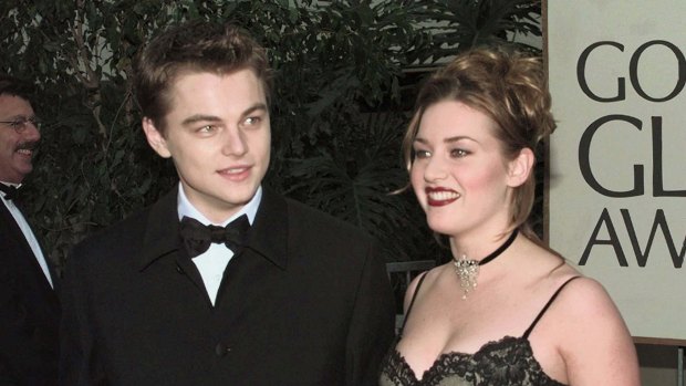 Kate and Leo at the Golden Globes for 'Titanic' in 1998. 