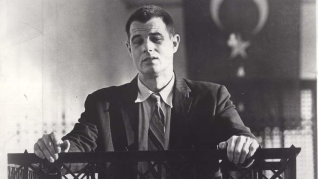 Brad Davis as Billy Hayes in the infamous courtroom scene from <i>Midnight Express</i>.
