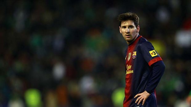 Class apart ... Barcelona's Lionel Messi.