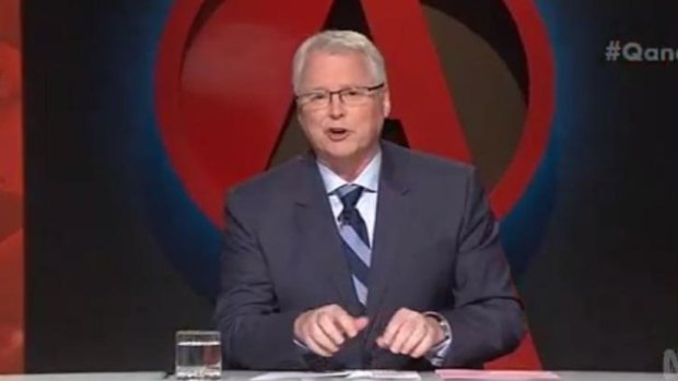 'I'm going to have to interrupt your monologue here' ... Q&A host Tony Jones battled to contain guest Alan Jones.