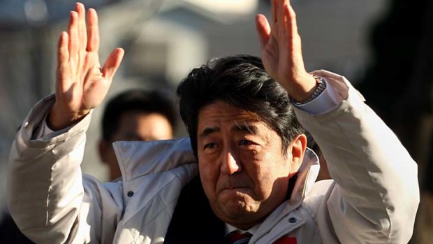 Pegged to win election ... Liberal Democratic Party leader, Shinzo Abe.