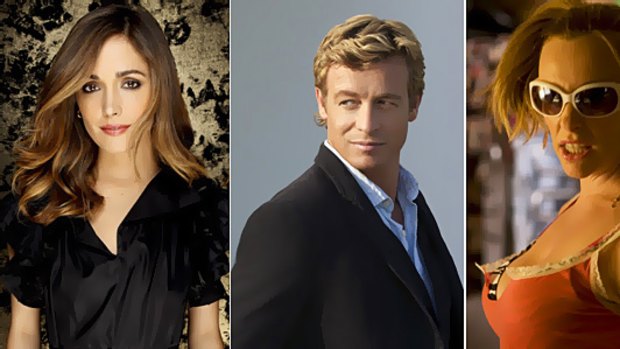 Golden Globe hopes: Australian TV stars Rose Byrne, Simon Baker and Toni Collette and will face stiff competition at the ceremony.