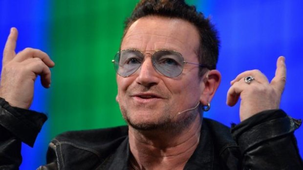 BIKE MISHAP: U2 Frontman Bono reveals he may never play guitar again. 