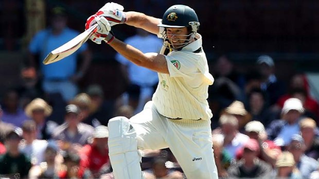 Rob Quiney drives during his knock of 85 on day one of the match between Australia A and South Africa last week.
