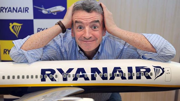 Ryanair CEO Michael O'Leary. O'Leary has indicated that he is trying to work out a way for his airline to charge passengers for carry-on luggage.