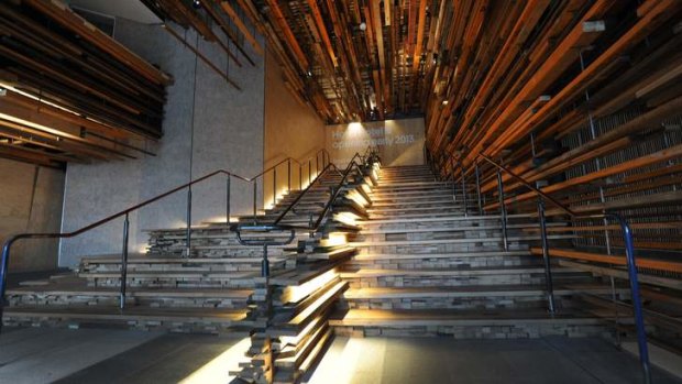 The Grand Stair itself is not only of reclaimed timbers, but so too is the ceiling void.