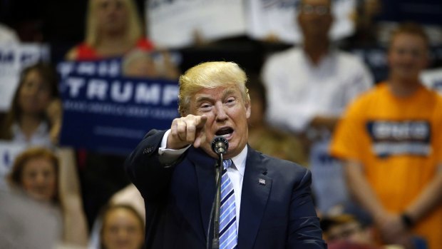 Republican presidential candidate Donald Trump campaigning in Montana on Thursday. 