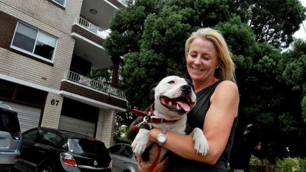 Pet friendly: Queens Park dog owner Louise and companion. New by-laws will make it easier to keep animals in apartments.