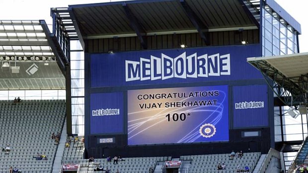 The new scoreboard in 2007.