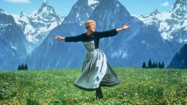 Julie Andrews in a scene from the film The Sound of Music.