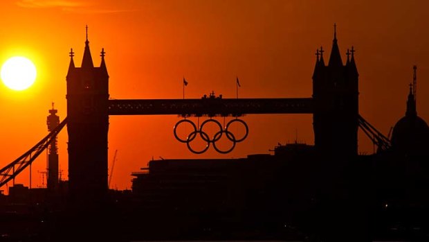 Sun sets on London &#8230; for the past fortnight, the Olympic rings have dominated Tower Bridge, but tomorrow's closing ceremony will cap an Olympics that has been compared to Sydney's.