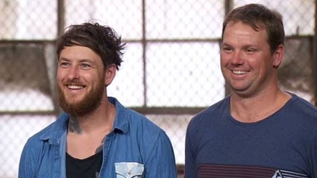 $10,000 better off ... Brad and Dale won their second and final room reveal on <i>The Block: Fans v Faves</i>.