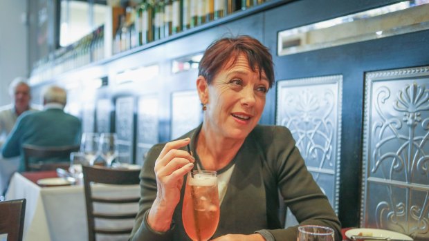 ABC Book Club host and former investigative journalist Jennifer Byrne during lunch with Age journalist Clare Kermond at A La Bouffe Bar & Bistro in South Yarra. 