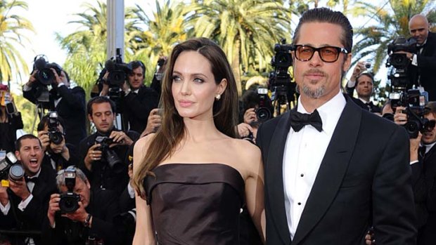 Centre of attention ... Brad Pitt and Angelina Jolie.