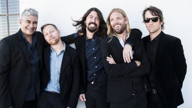 Still rockin' ... the Foo Fighters are (from left) Pat Smear, Nate Mendel, Dave Grohl, Taylor Hawkins and Chris Shiflett. 