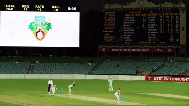 Prospective venue: A day-night Sheffield Shield match at the Adelaide Oval.